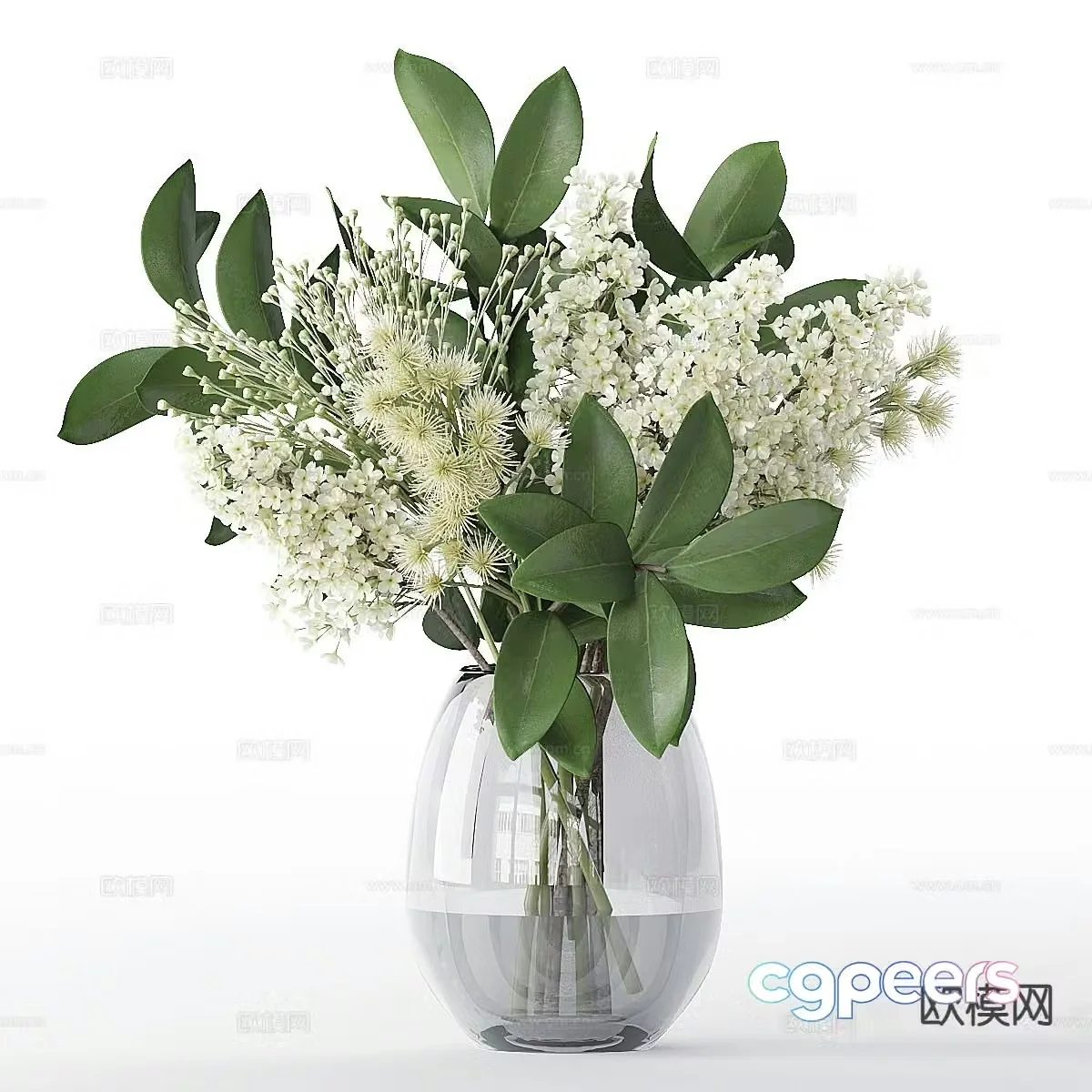 vase floral arrangement flowers flower arrangement 3d model