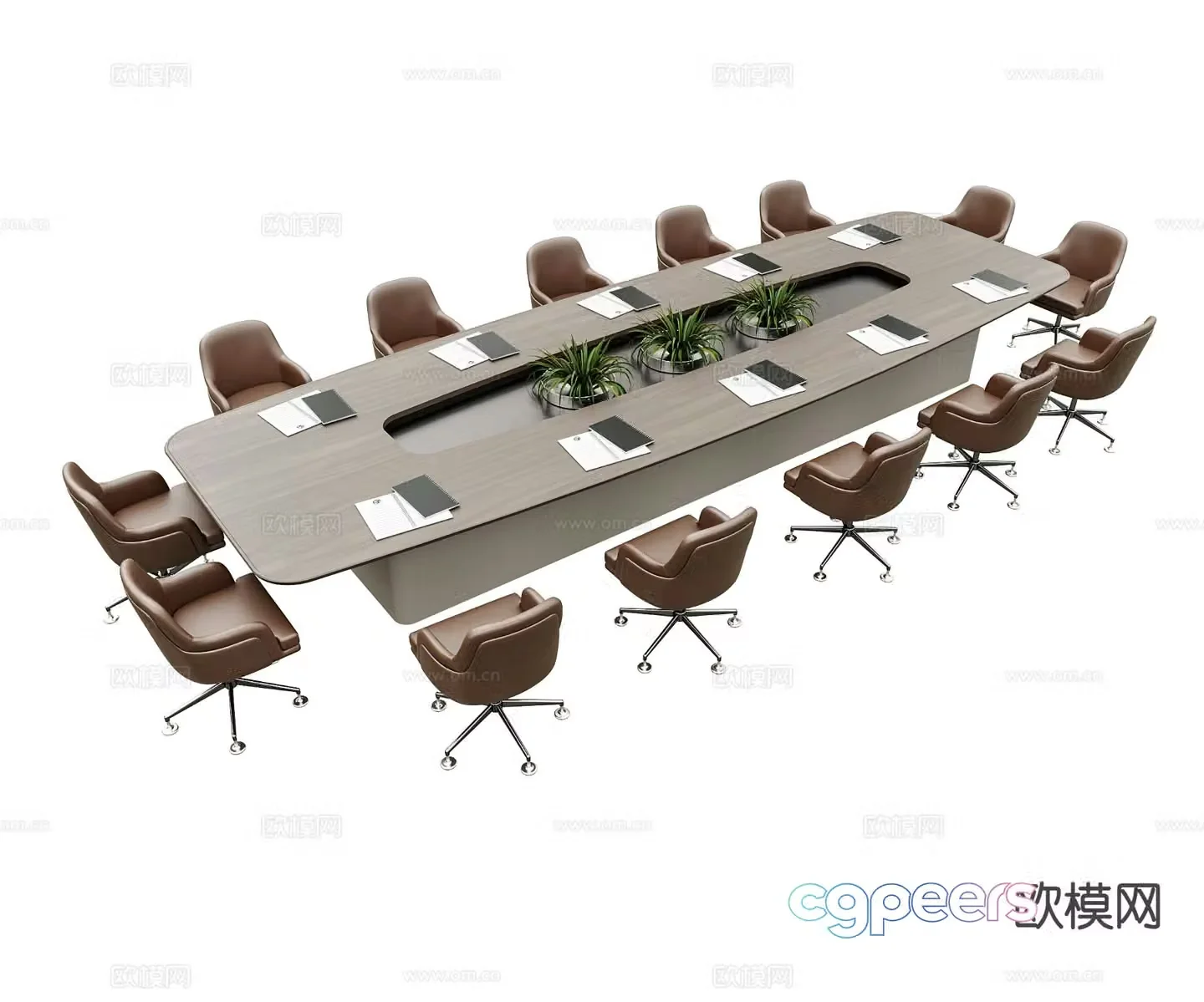 Modern conference table 3d model