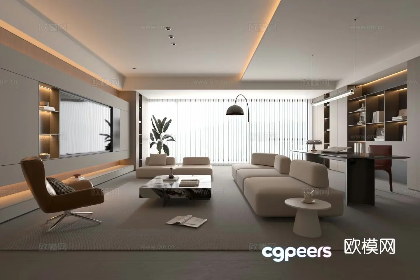 Modern living room 3d model