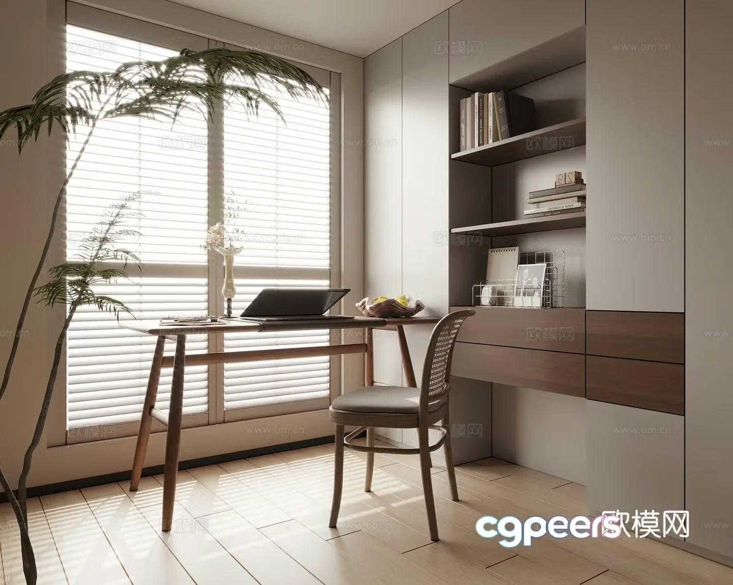 Middle-aged style desk 3d model