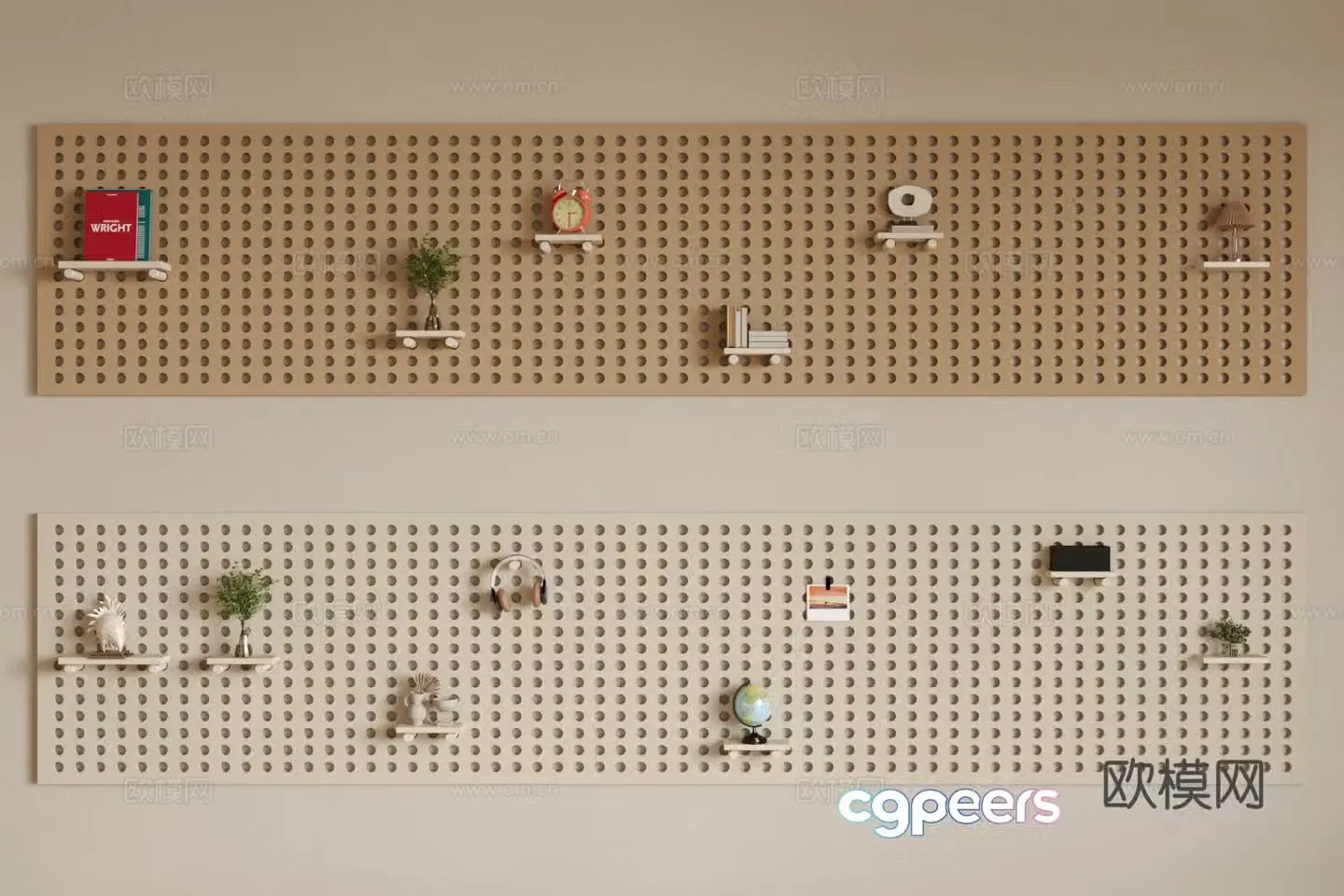Hole board ornaments Study wall ornaments Bedroom Hole board pendant Entrance entrance wall decoration 3D model