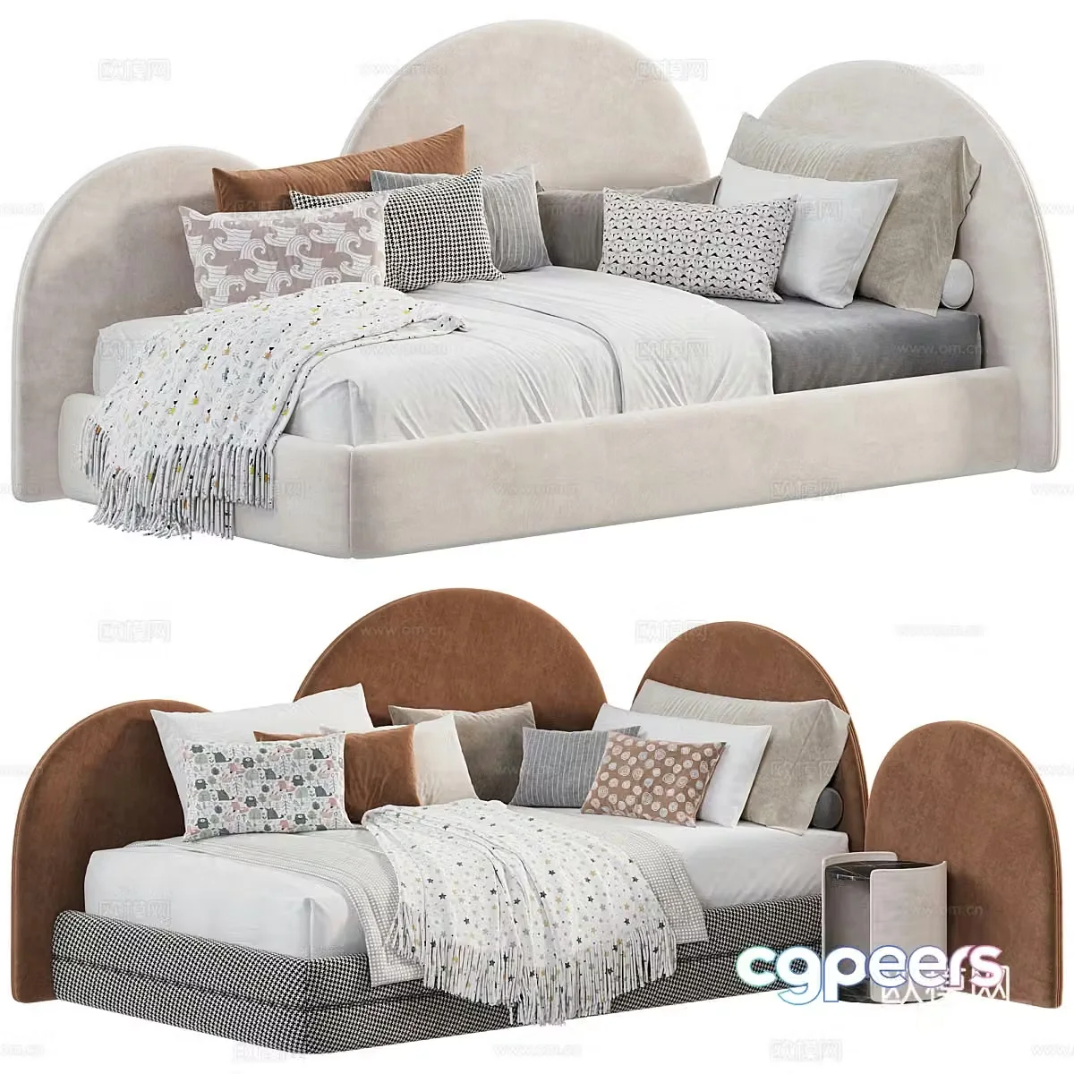 Fabric bed children’s bed children’s bed boy’s bed girl’s bed single bed bed 3d model