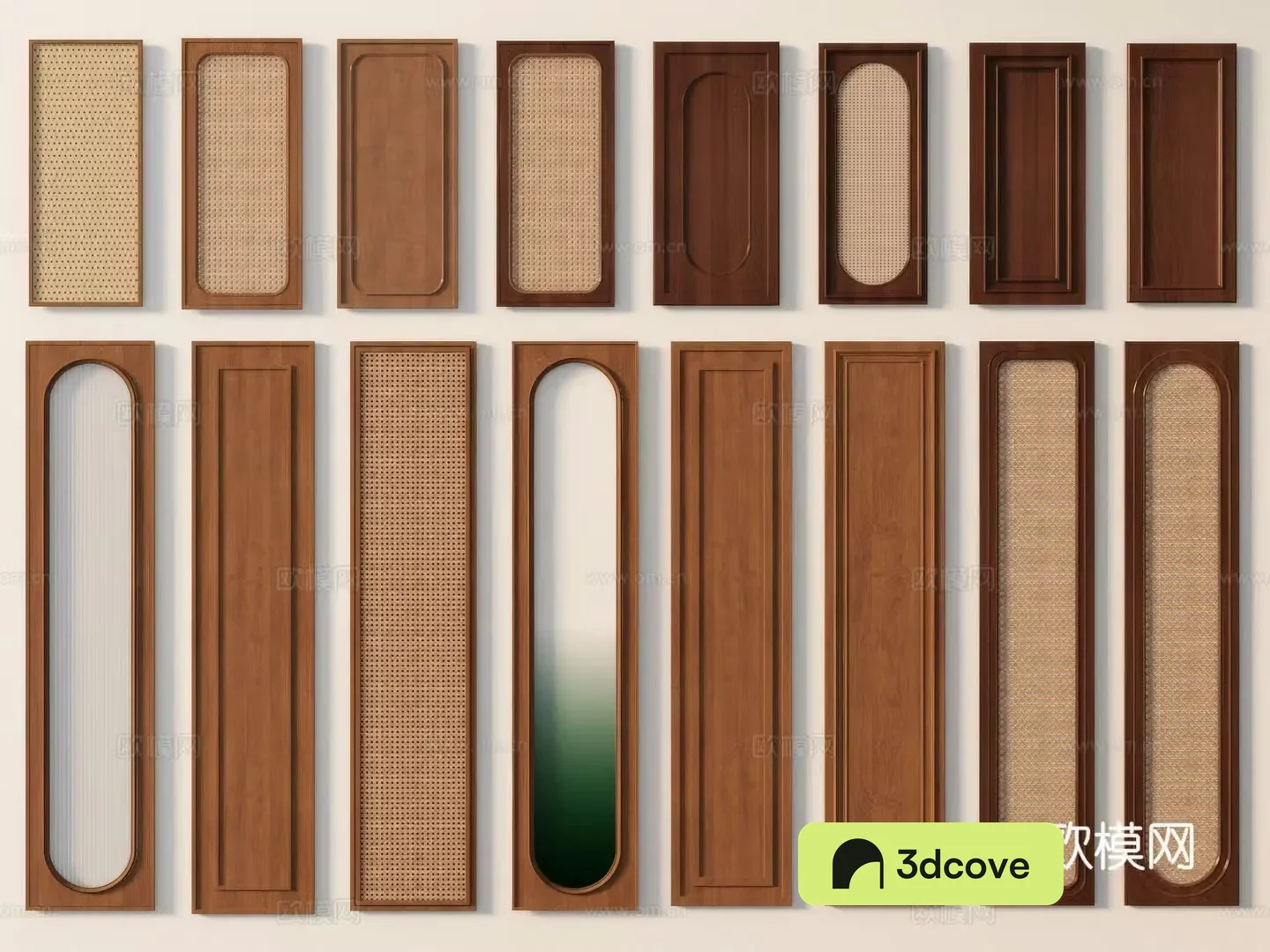 Wabi-sabi cabinet door rattan cabinet door