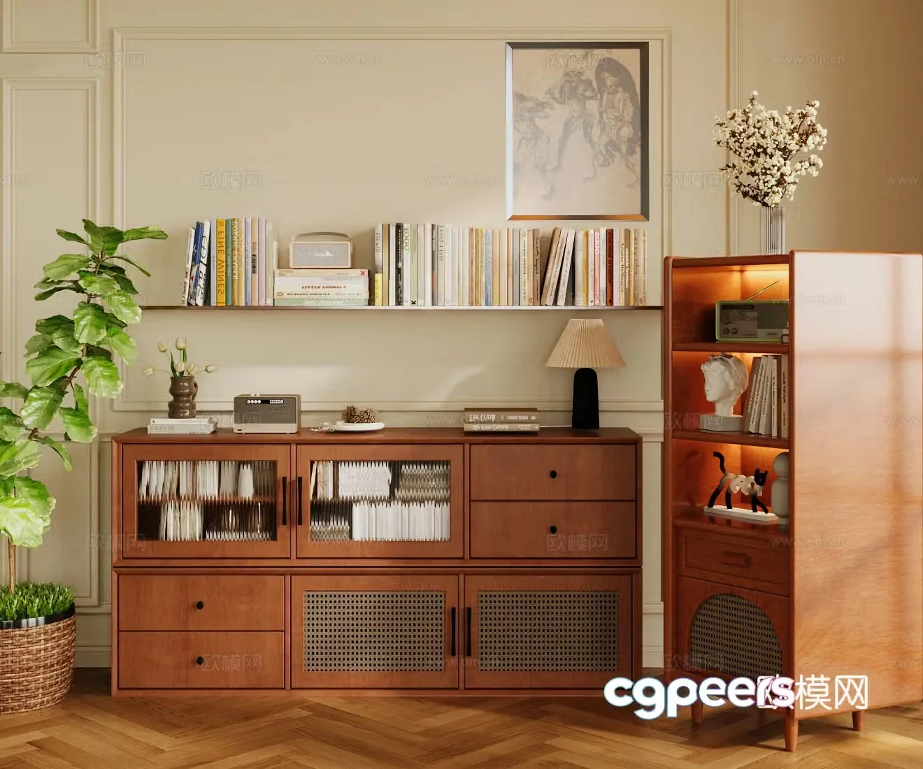 Retro medieval chest of drawers solid wood entrance cabinets decorative cabinets ornaments combinations retro style decoration cabinets side cabinets 3D model