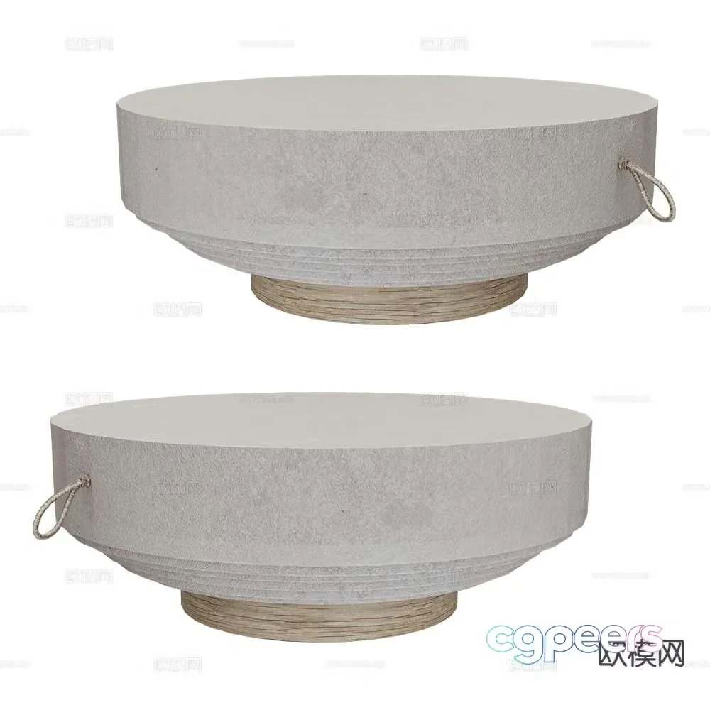 Sifas wabi sabi circle coffee table 3d model