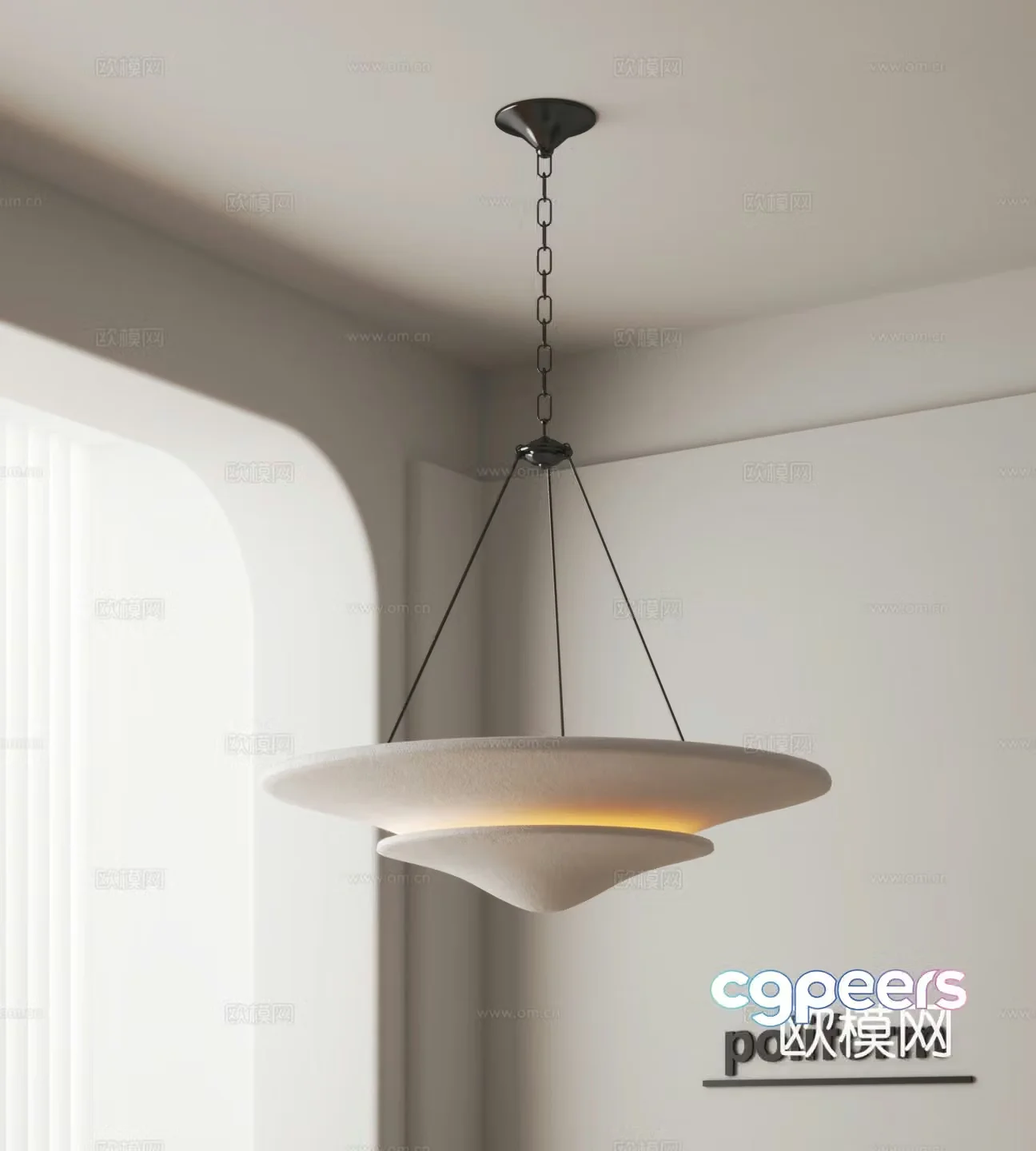 3D model of medieval style chandelier