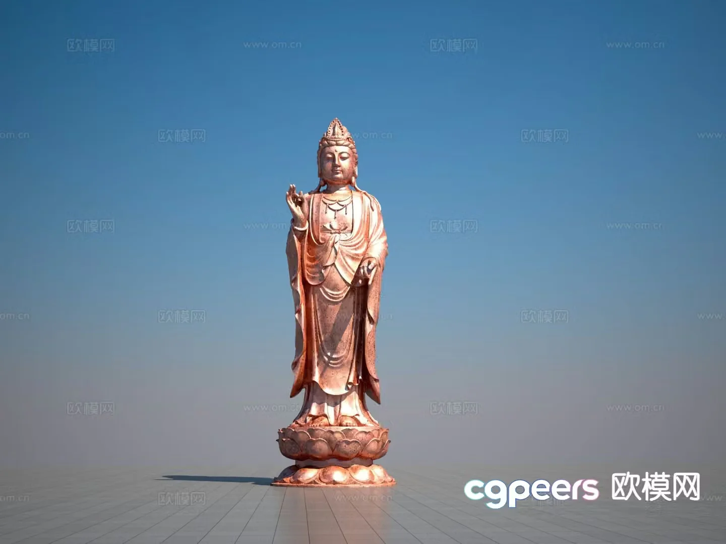 Chinese Guanyin sculpture Bodhisattva sculpture 3D model