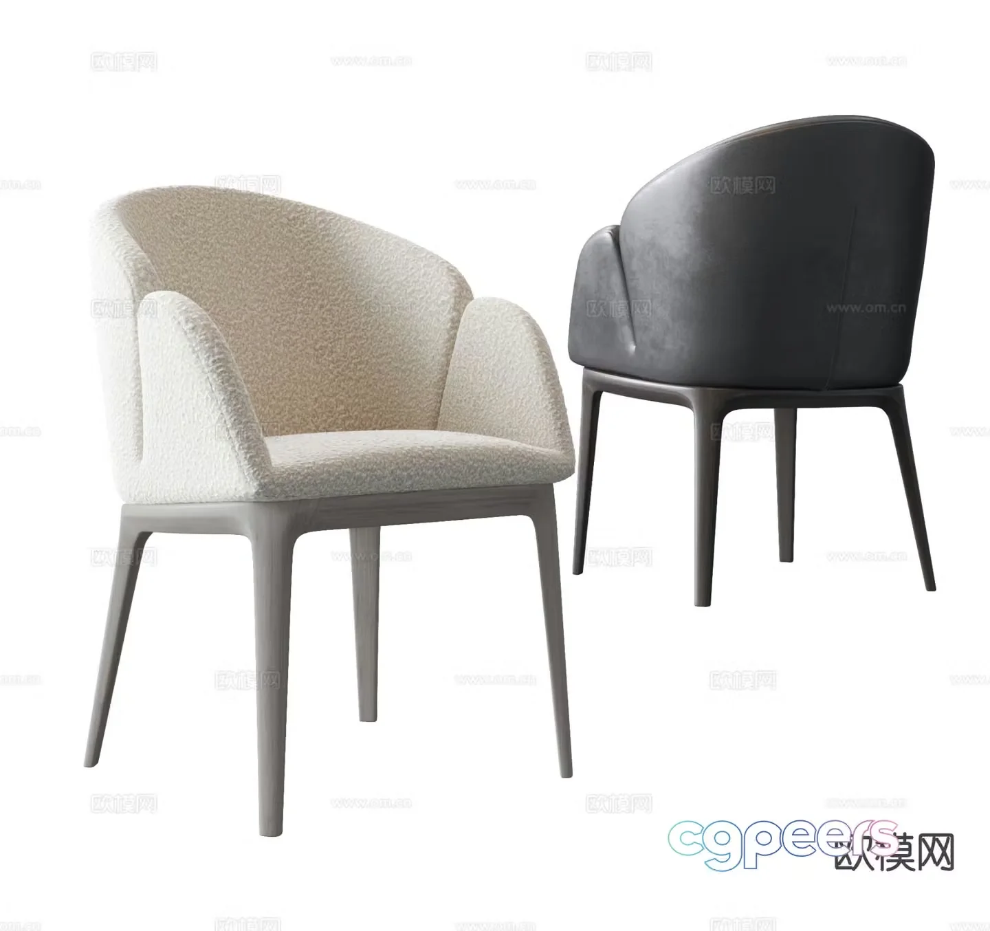 Modern chair dining chair 3d model