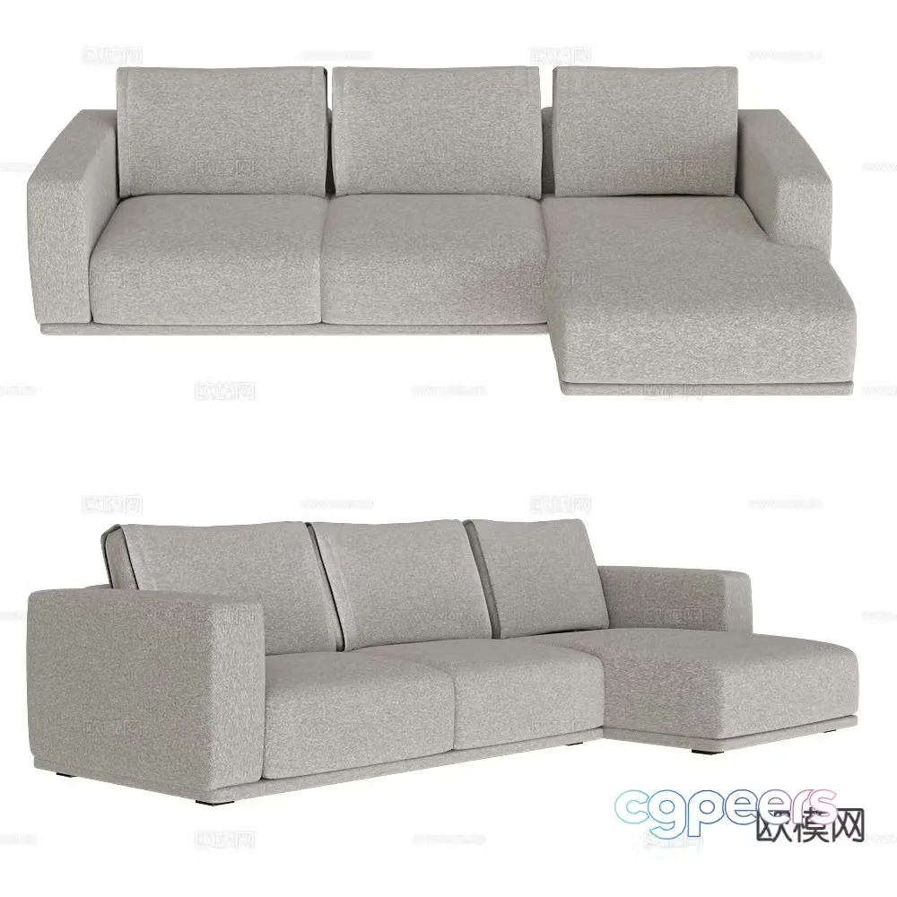 IL Loft corner sofa multi-person sofa 3d model