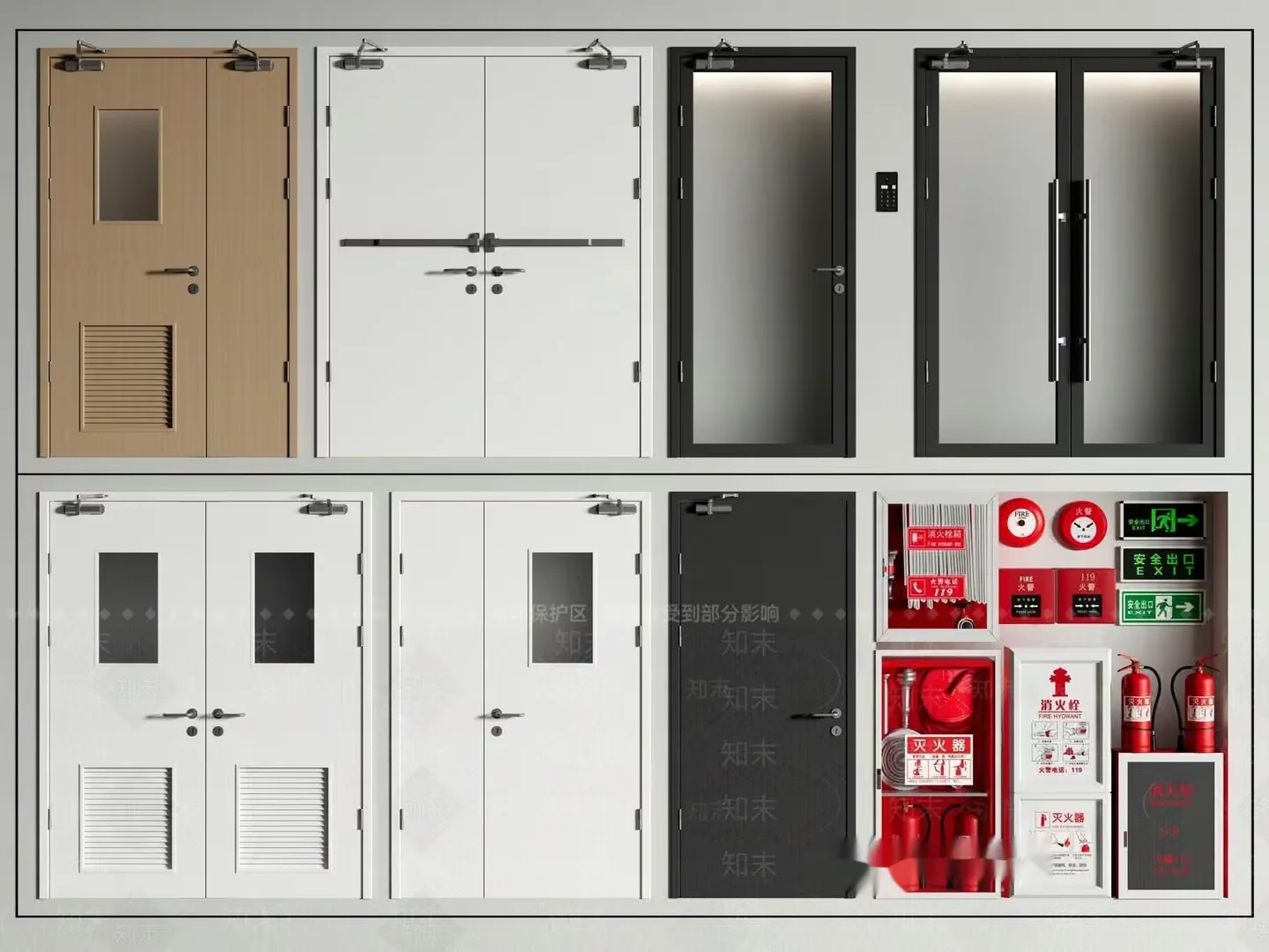 Modern Door Designs 3D Model – 1613 – VRAY Render