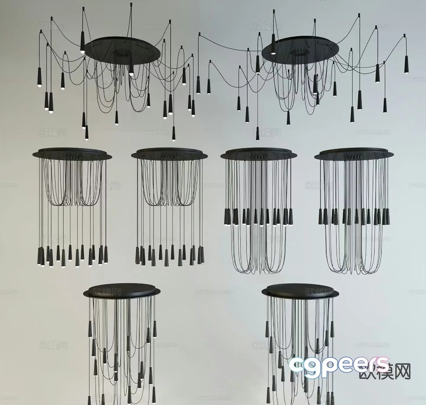 Creative chandelier fashion chandelier 3d model