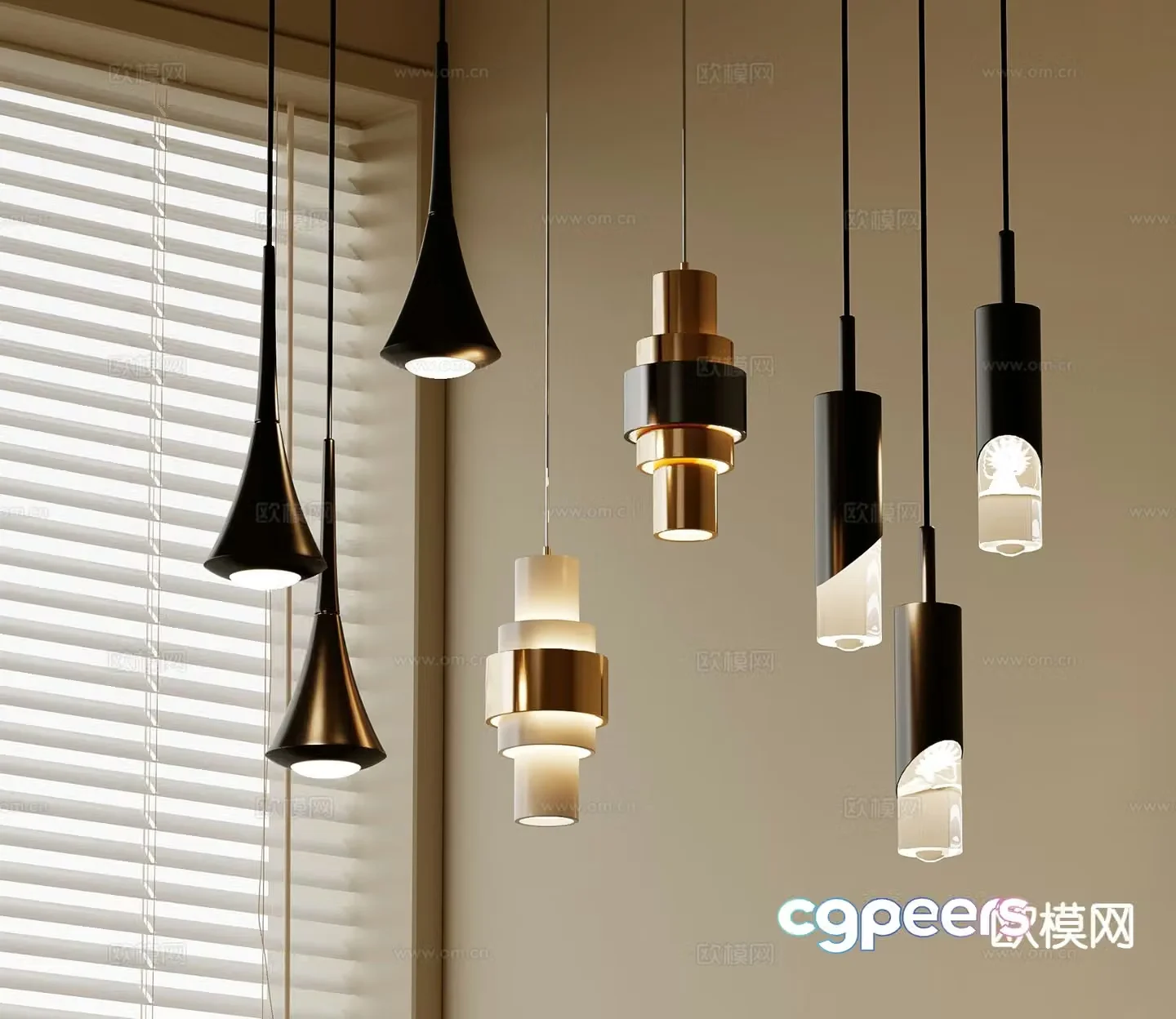 Bedside small chandelier 3d model