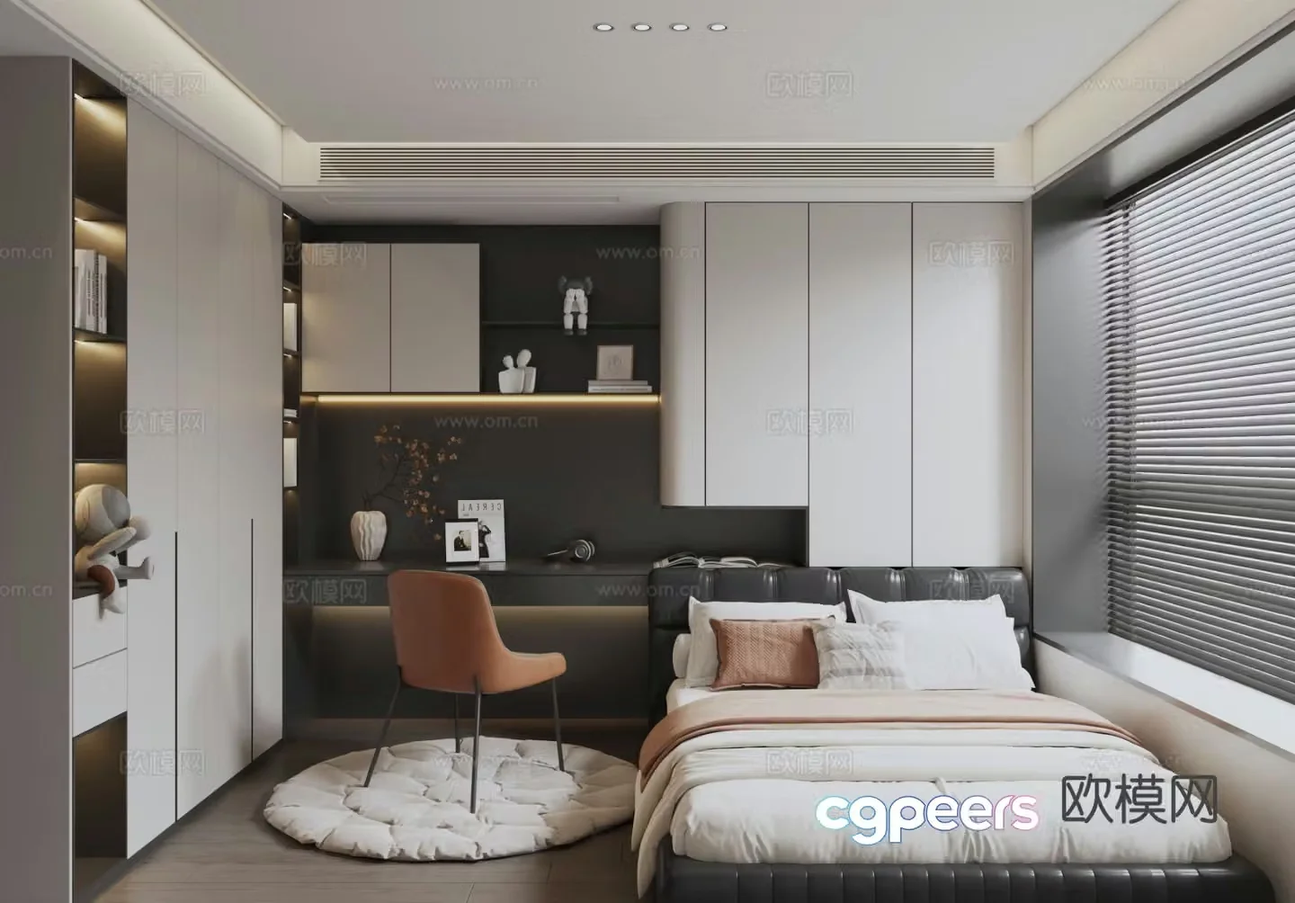 Modern tatami bedroom 3d model