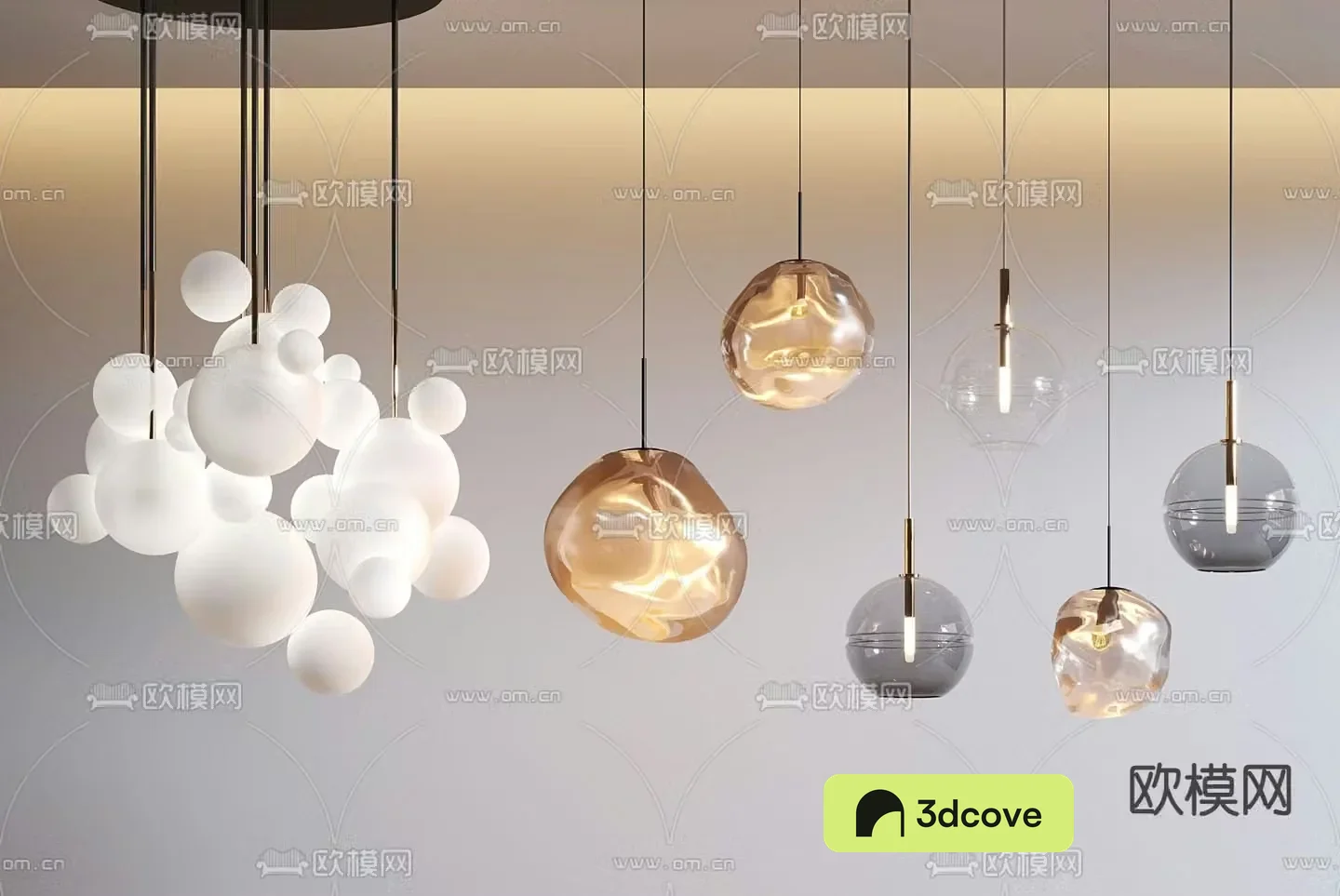 Glass chandelier art chandelier