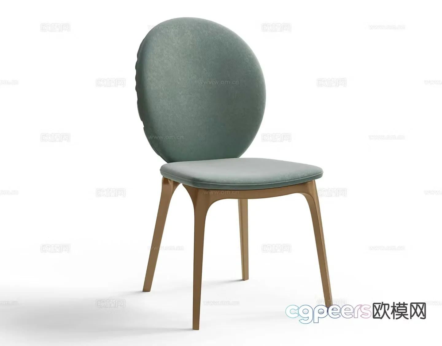 Light luxury chair dining chair 3d model