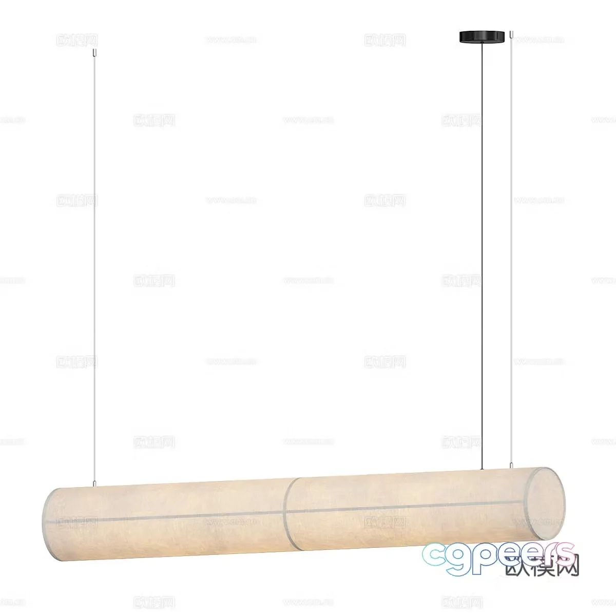 New Chinese style Hashira linear chandelier 3D model