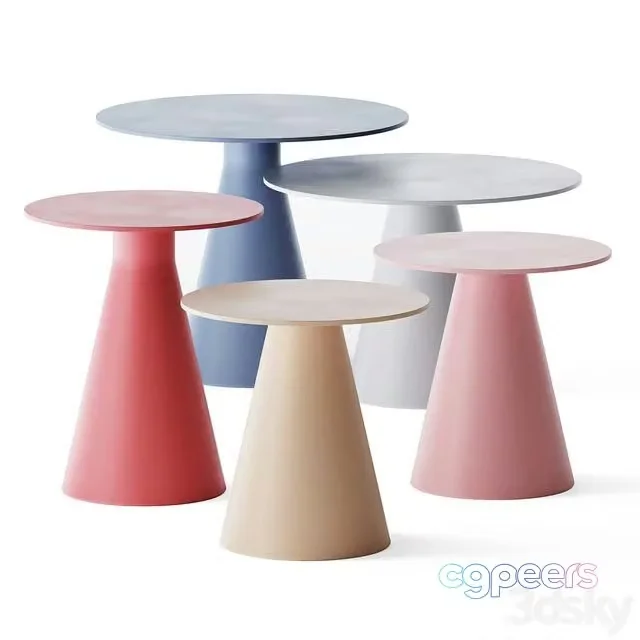 3ds Max Free – Jackless round metal coffee tables by Bla Station