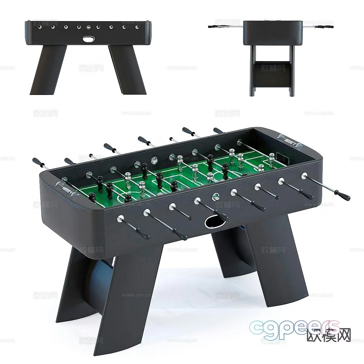 table football football machine board game 3d model