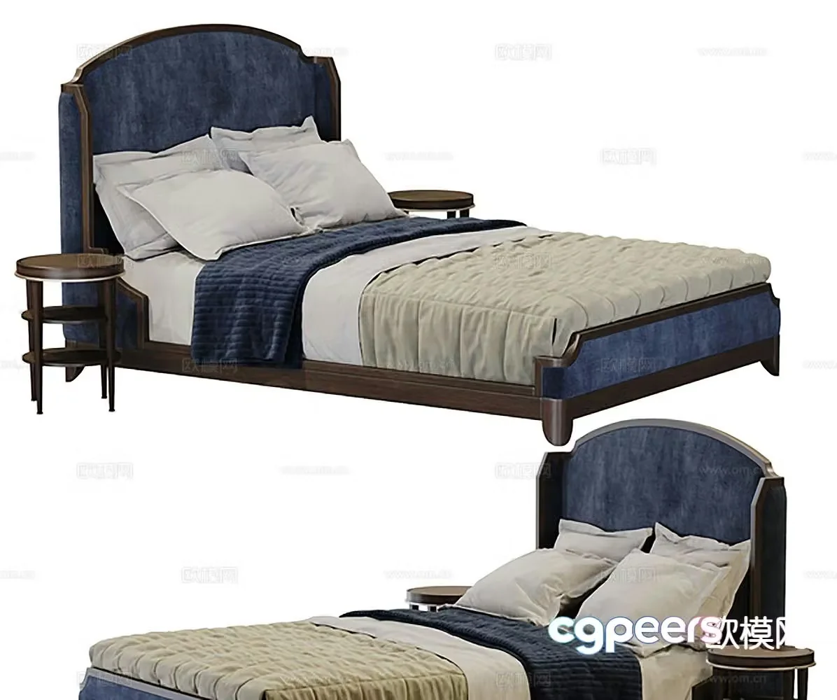 Simple single bed 3d model
