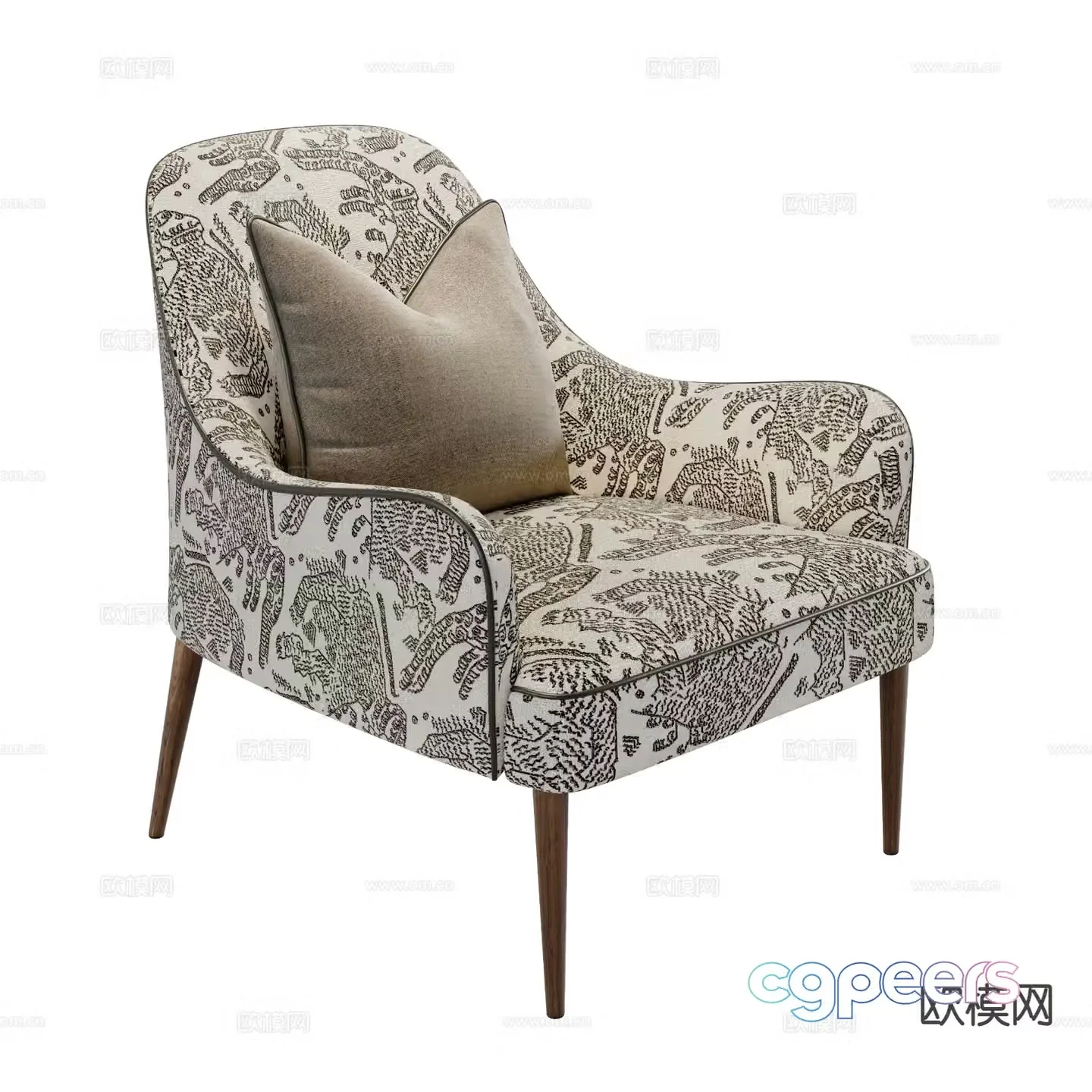 Modern chair leisure chair 3d model