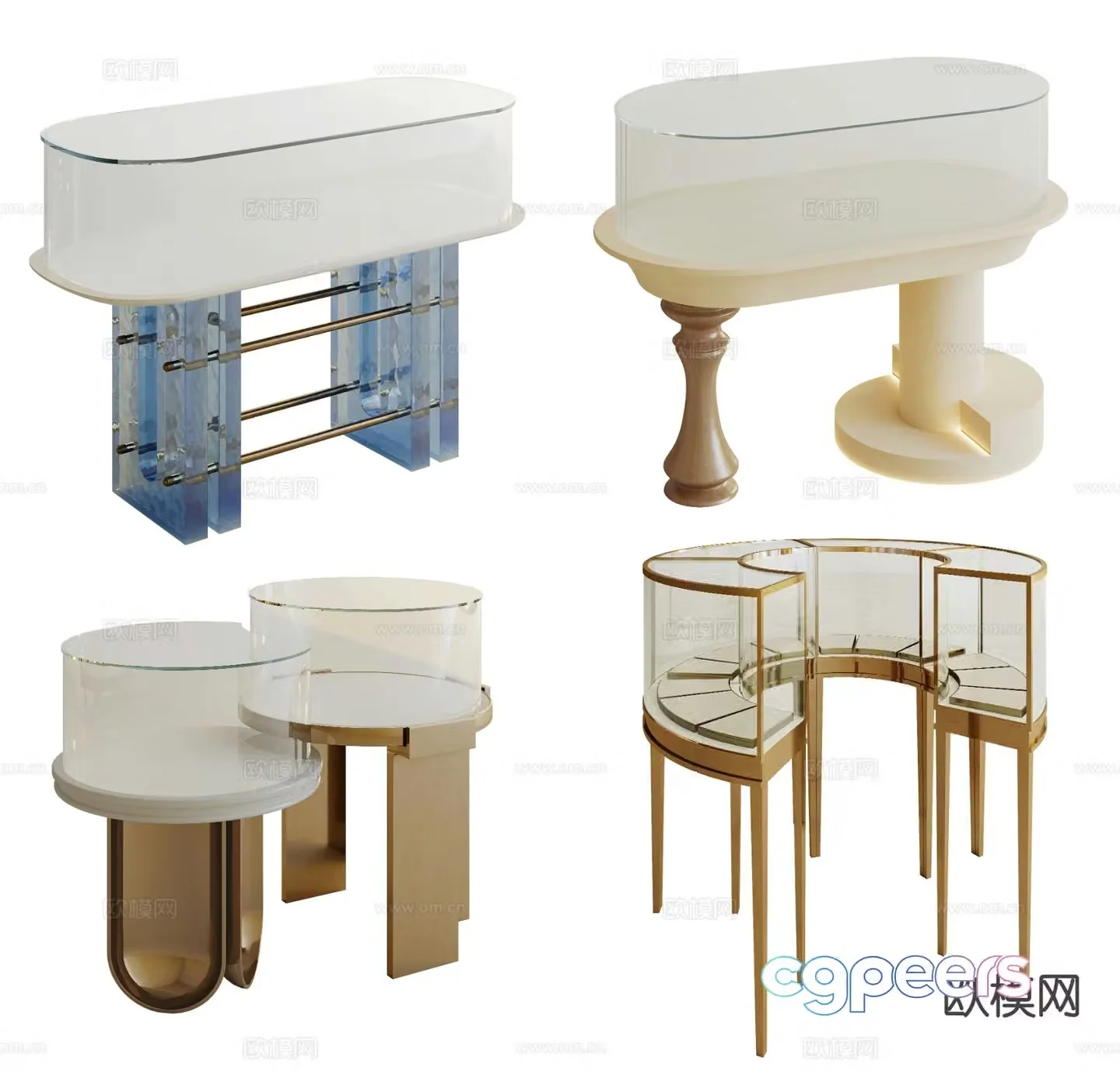 Modern display cabinet 3d model