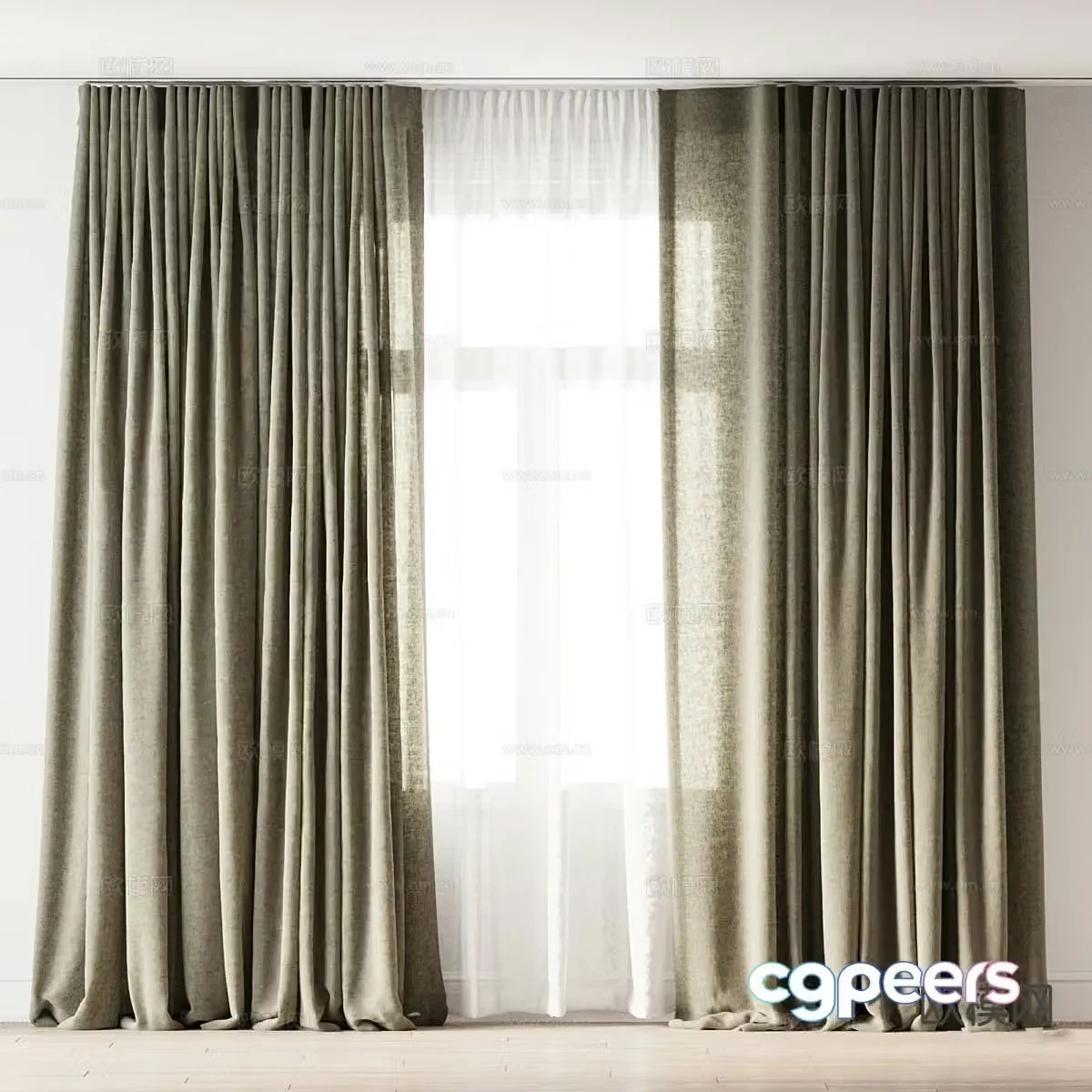 Modern curtains curtains curtains 3d model