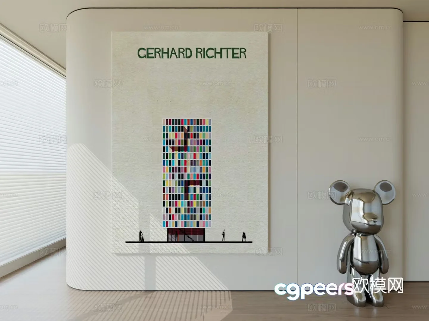 Modern minimalist hanging painting abstract art hanging painting 3d model