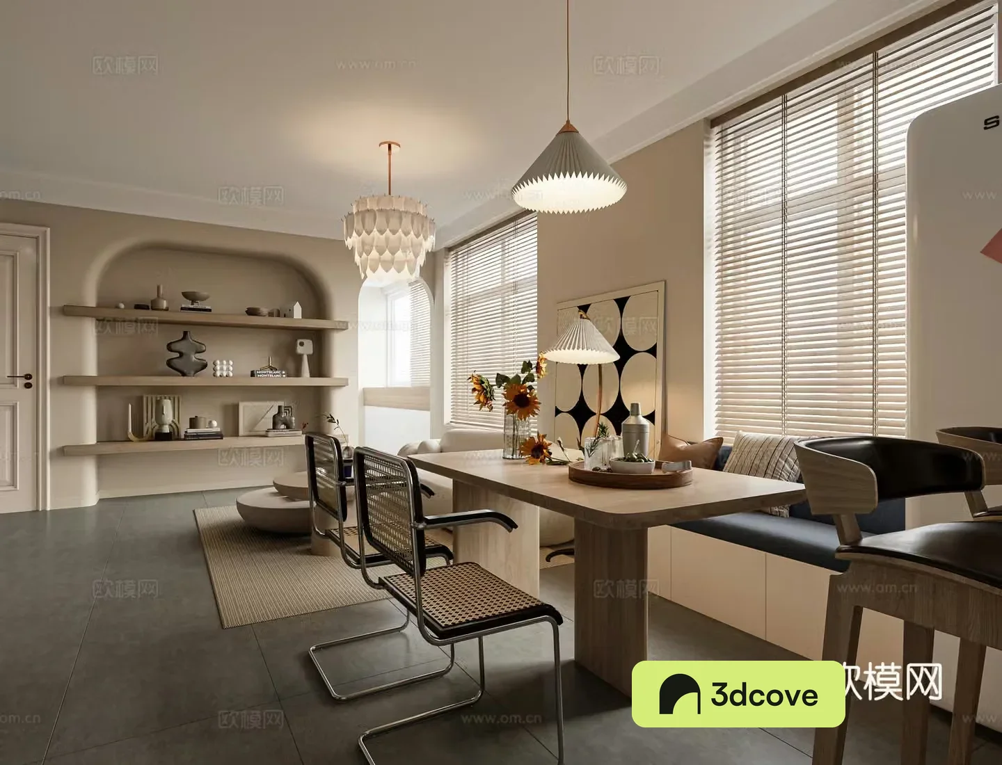 Wabisa restaurant dining table cream style restaurant retro restaurant medieval restaurant living restaurant