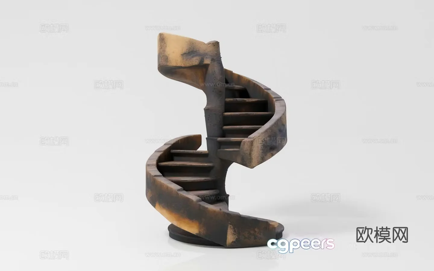 Fault staircase cartoon style cartoon image game scene beautiful props decorative ornaments draw 3D model