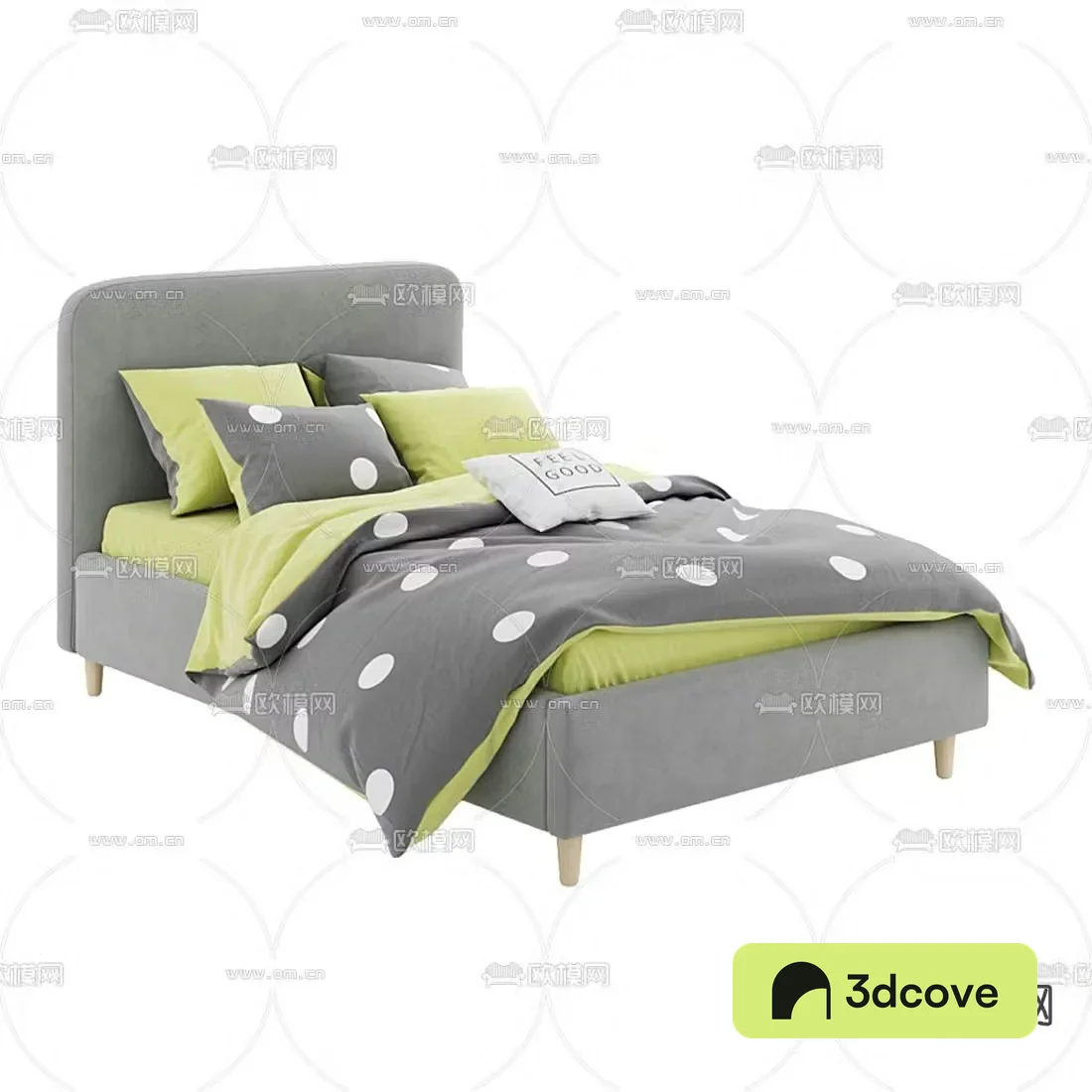 Modern fabric children’s bed