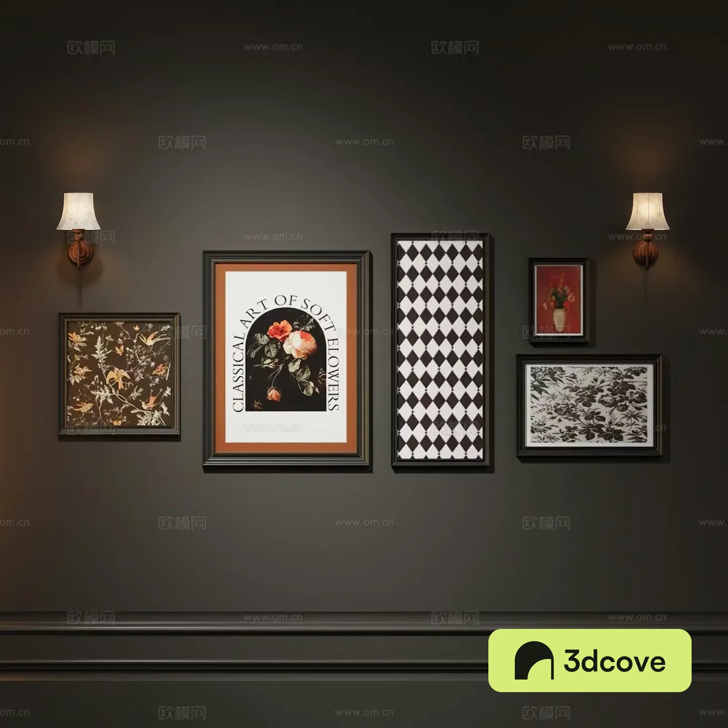 Modern retro decoration combination hanging painting