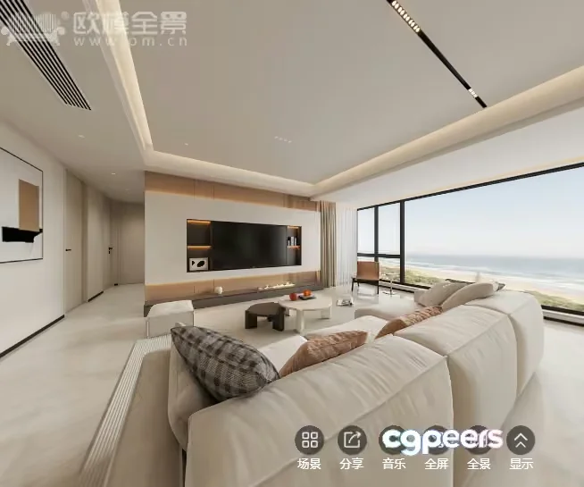 Modern Living Room 3D Model – 6753 – VRAY Render