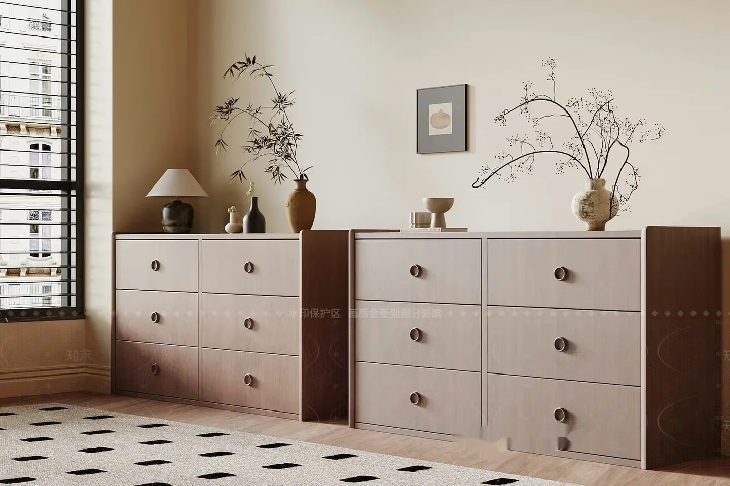Modern Dresser Set 3D Model – 5495 – VRAY Render