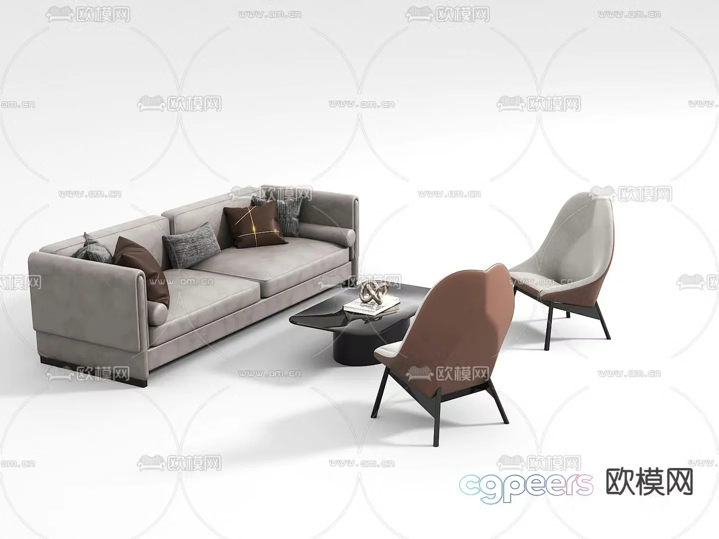 Reception sofa office sofa 3d model
