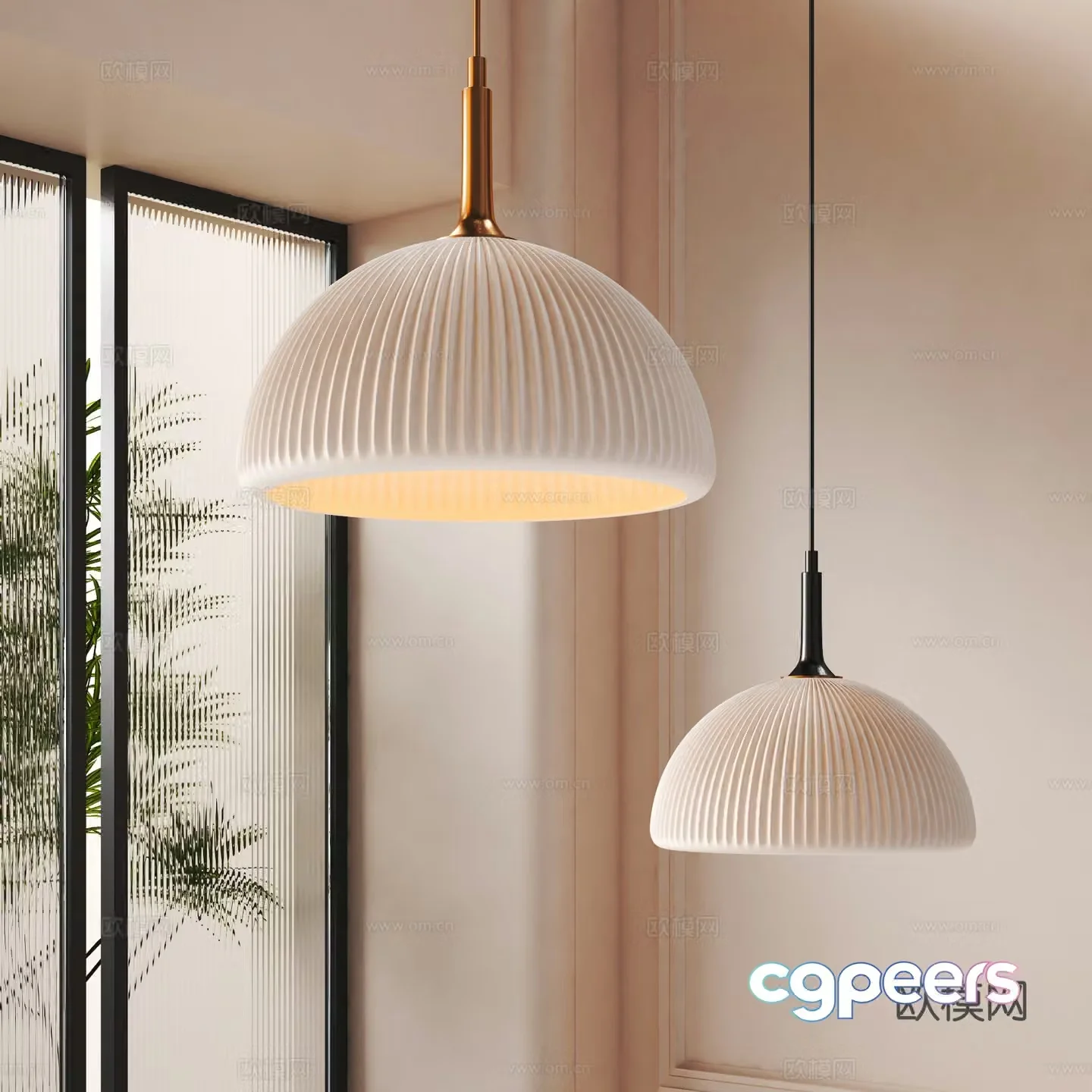 Modern chandelier 3d model