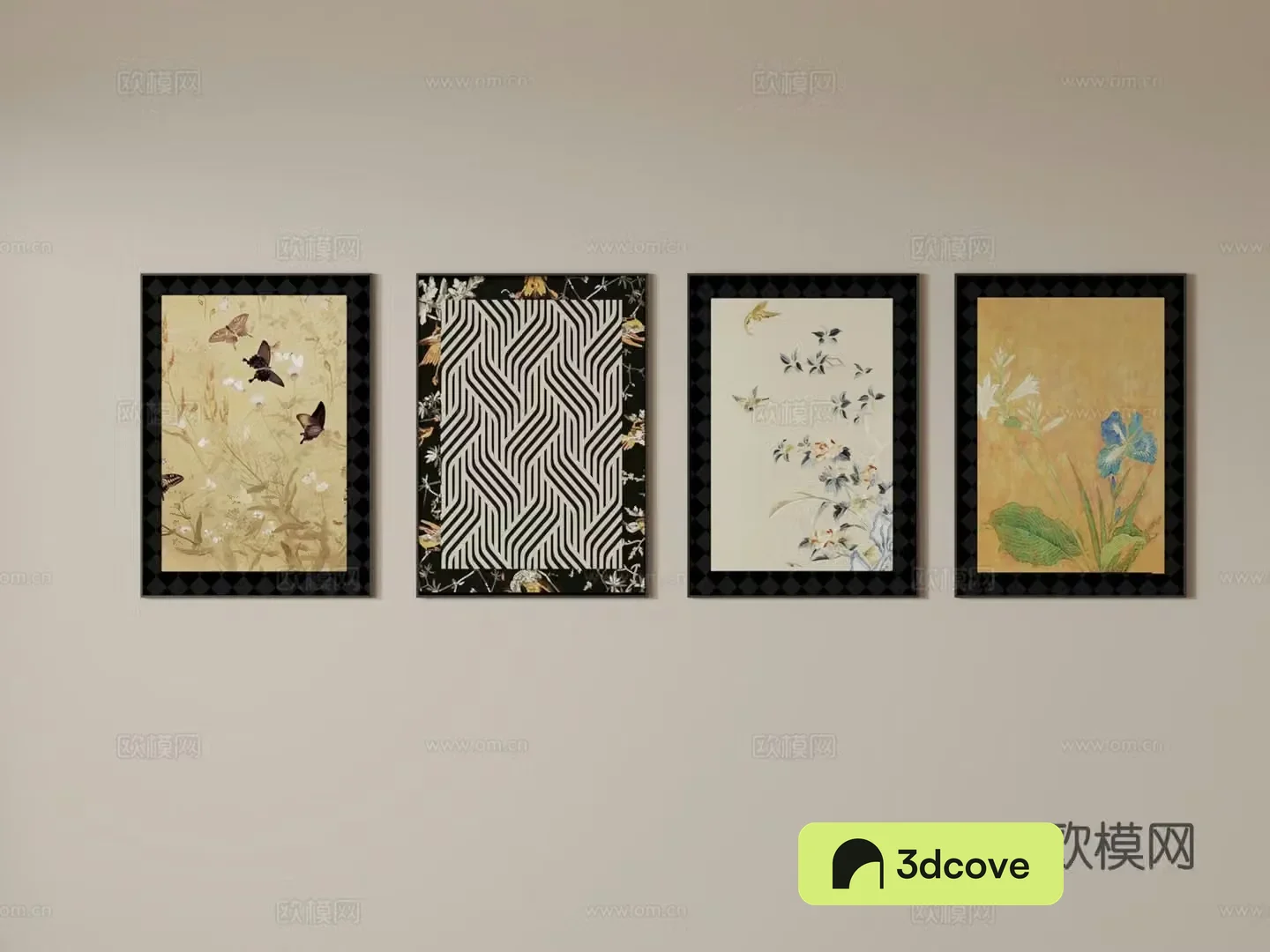 Rectangular retro hanging painting