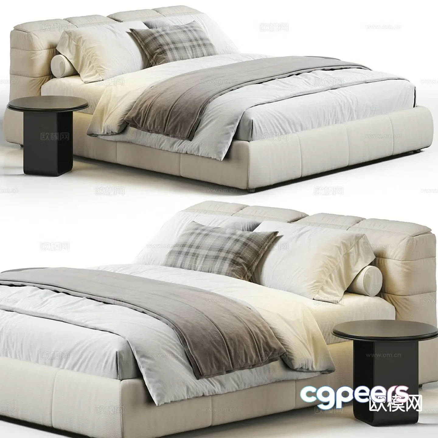 Dunn double bed 3d model