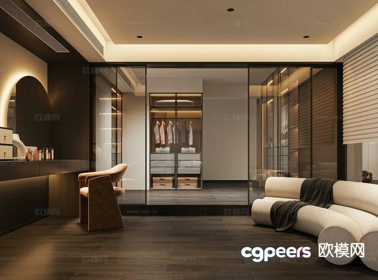 Modern cloakroom 3d model