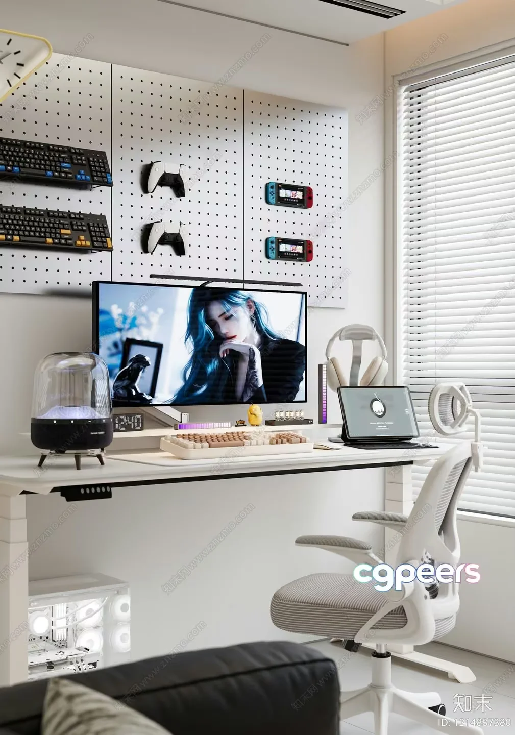 Modern Gaming Setup 3D Model – 14575 – VRAY Render