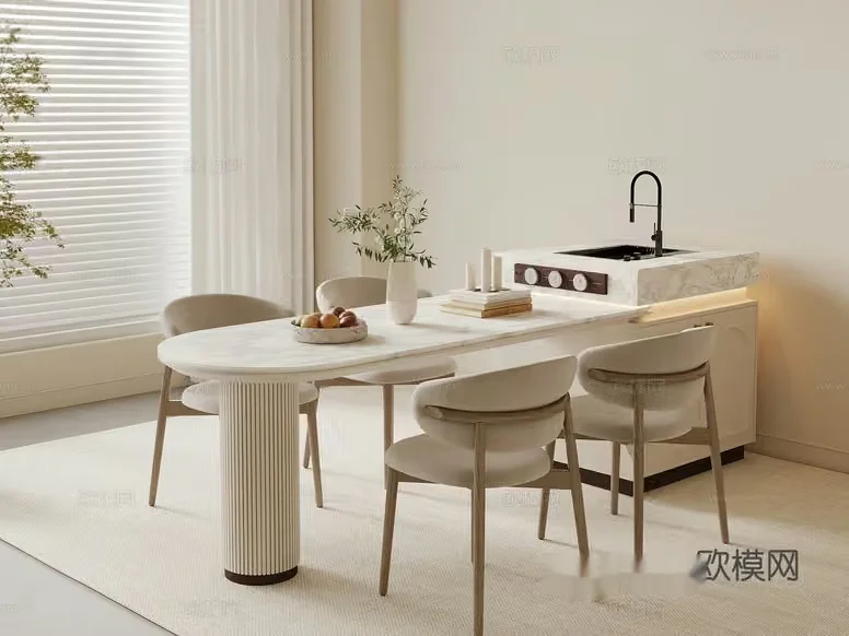 Modern Kitchen 3D Model – 4870 – VRAY Render