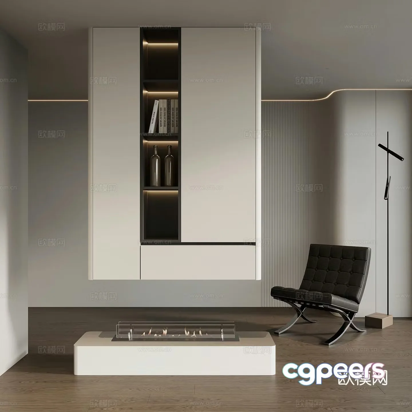 Modern simple entrance cabinet door-entry shoe cabinet entrance door partition cabinet 3D model