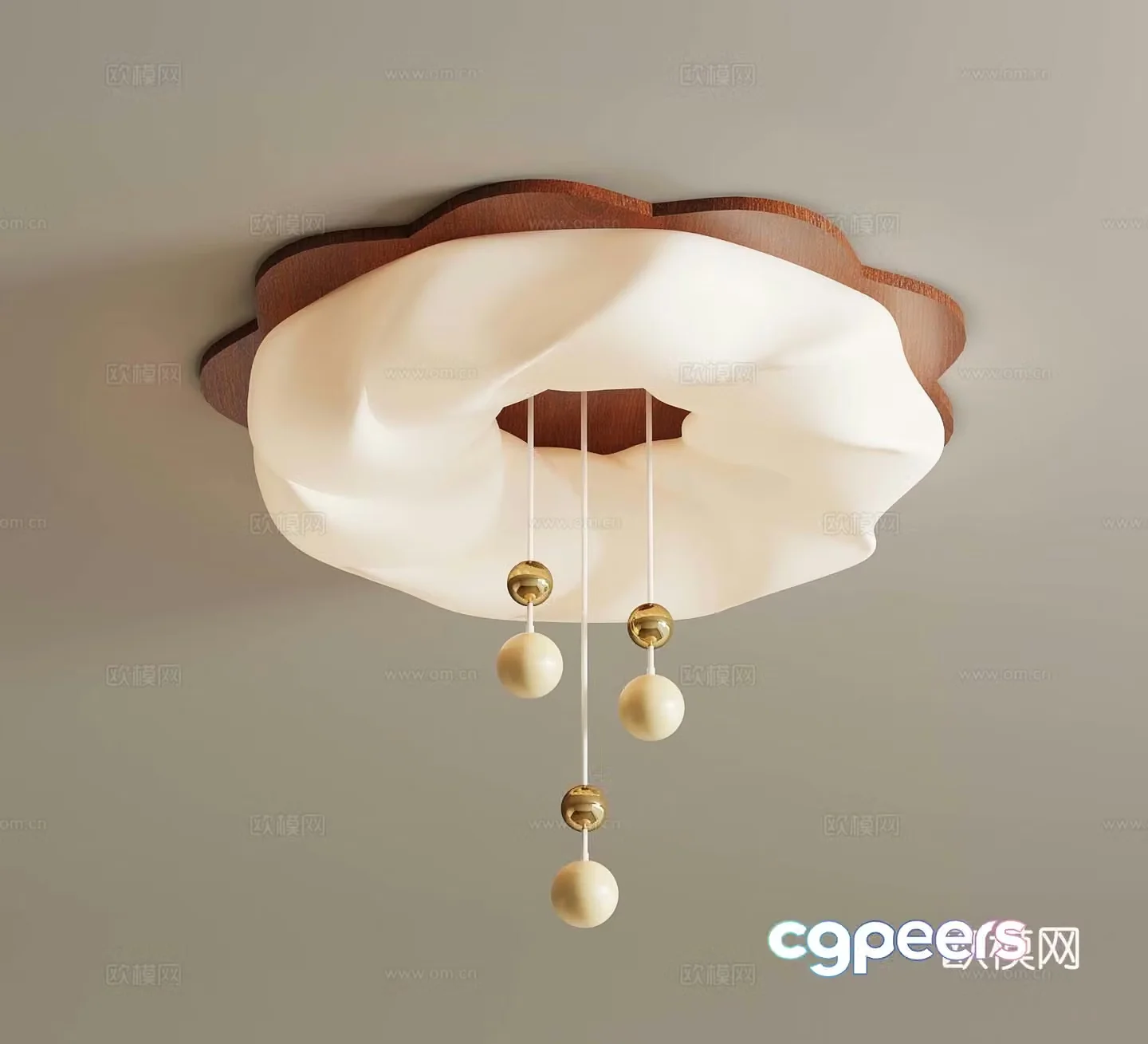 Modern Creamy Ceiling Light Children’s Ceiling Light 3D Model