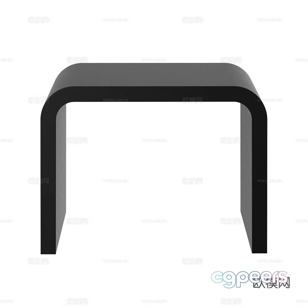 Decor Minimalist stool Black stone stool Shower stool Shoe change stool Small stool 3d model