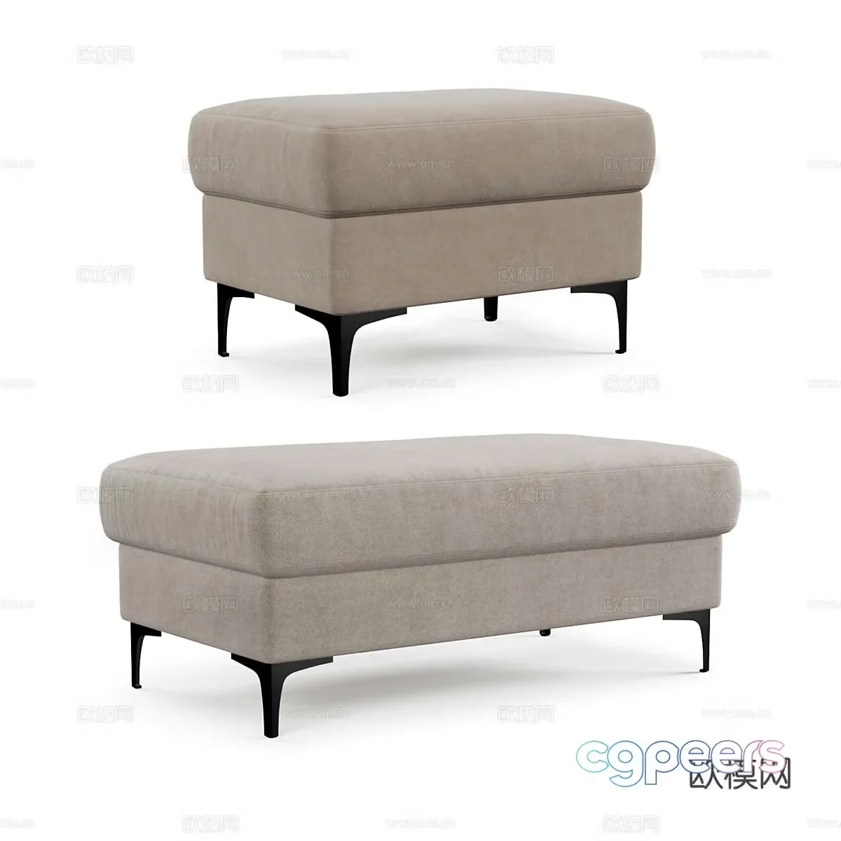 Stool low stool sofa stool bed end stool 3d model