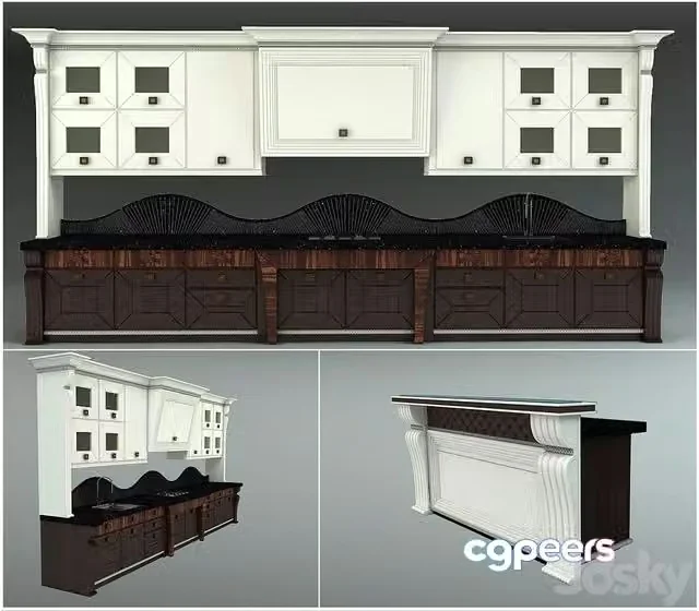 3ds Max Free – Arca Champagne, kitchen