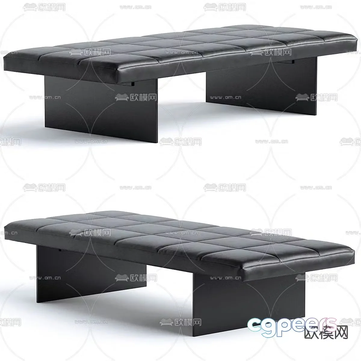 Living Divani modern stool bench sofa stool 3d model