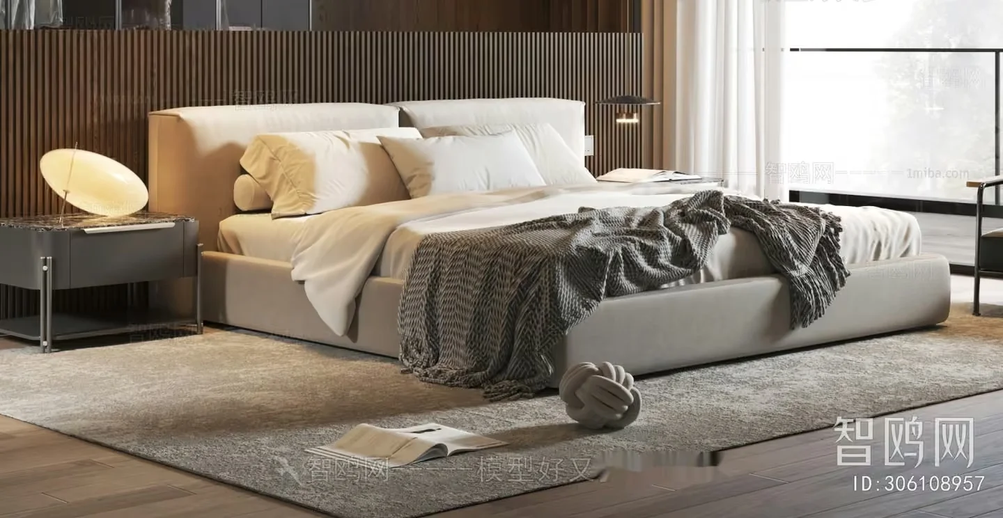 Cozy Modern Bedroom 3D Model – 14357 – VRAY Render