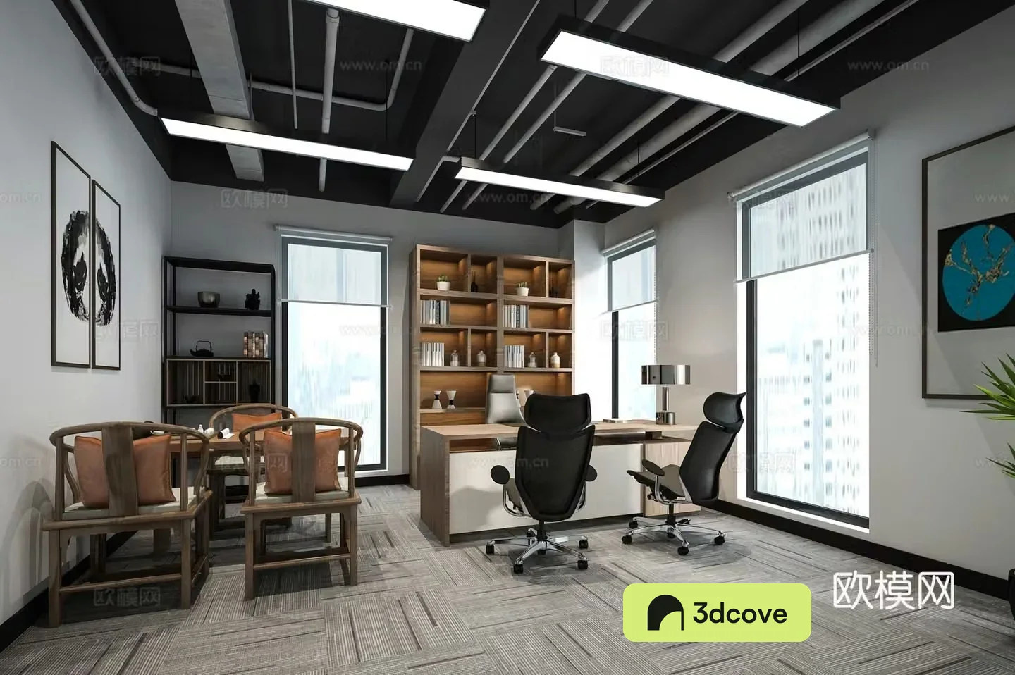 Modern manager office supervisor room reception room