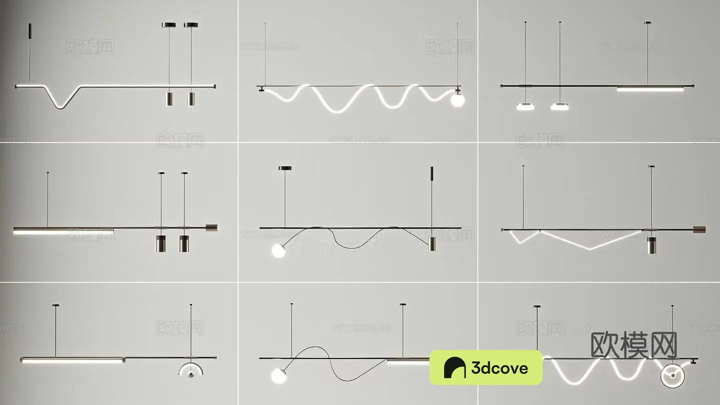 Modern long chandeliers decorative lamp