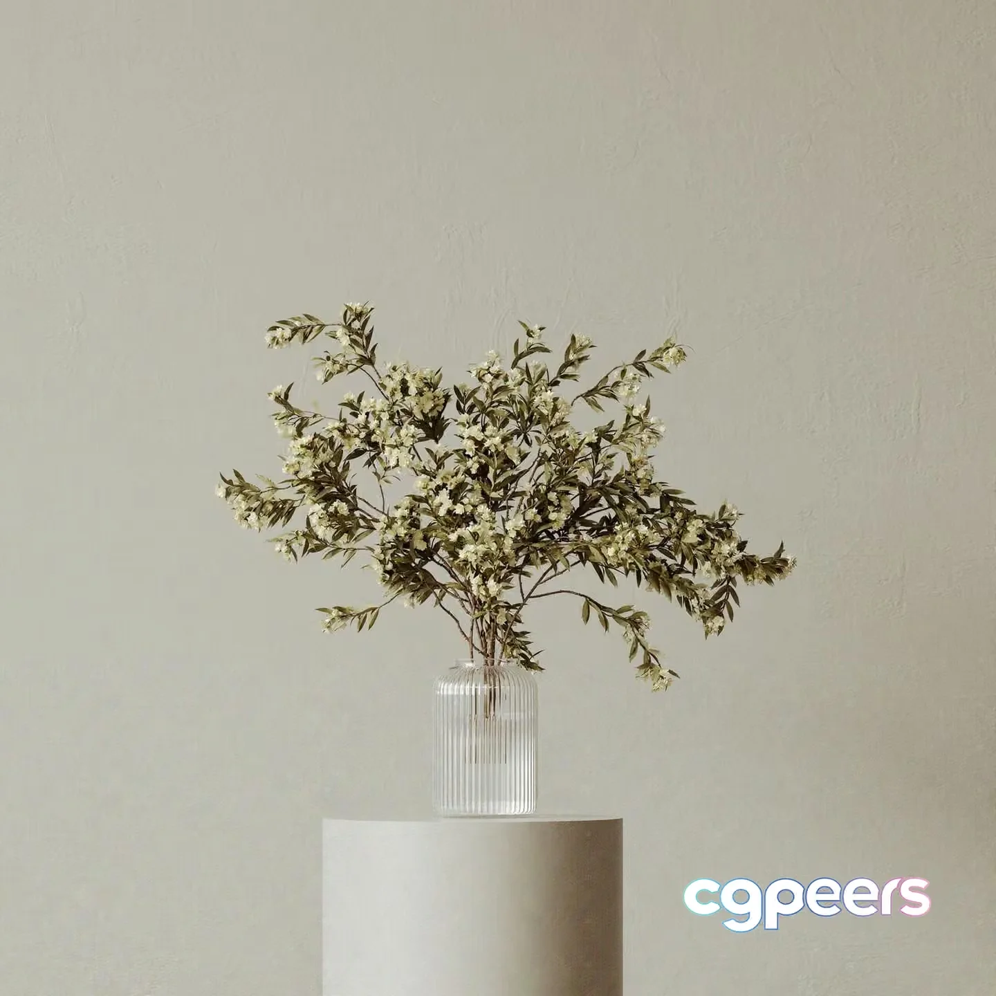 A Vase Of Flowers 3D Model – 1087 – VRAY Render